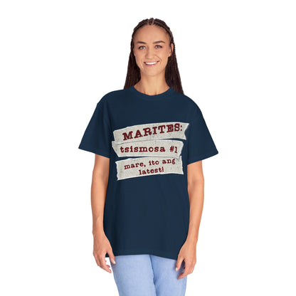 Marites:  Tsismosa #1  - The barangay’s walking newsfeed—powered by kape, intrigue, and the magic words “mare, ito ang latest!”