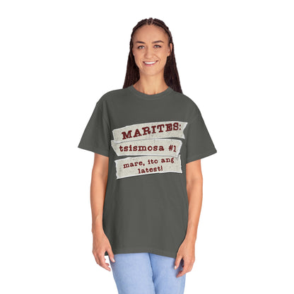 Marites:  Tsismosa #1  - The barangay’s walking newsfeed—powered by kape, intrigue, and the magic words “mare, ito ang latest!”